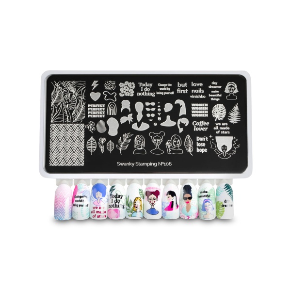 Swanky Stamping Пластина для стемпинга, №106 купить - 0