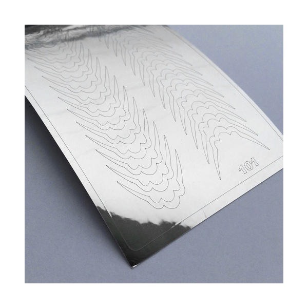 Ibdi Nails Металлизированные наклейки Metallic stickers, №101, серебро купить - 0