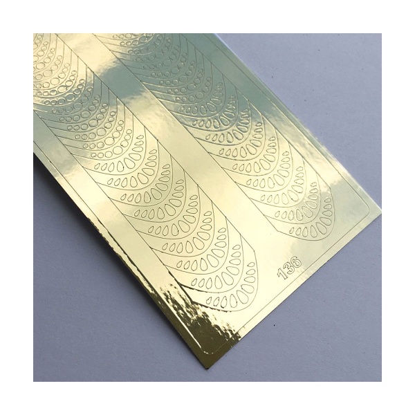 Ibdi Nails Металлизированные наклейки Metallic stickers, №136 Mix, золото купить - 0