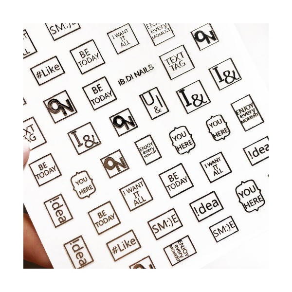 Ibdi Nails Металлизированные 3D наклейки, On Idea, серебро купить - 0