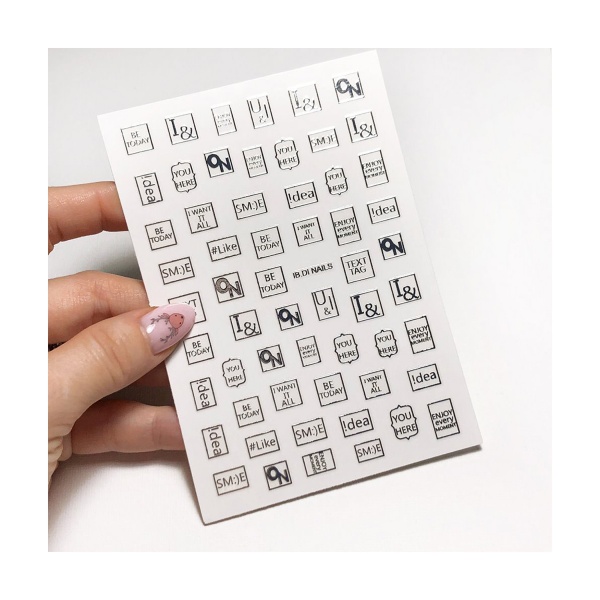 Ibdi Nails Металлизированные 3D наклейки, On Idea, серебро купить - 0