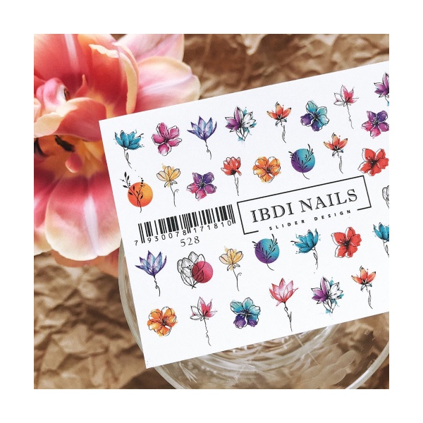 Ibdi Nails Слайдер-дизайн на прозрачной пленке, №528 купить - 0