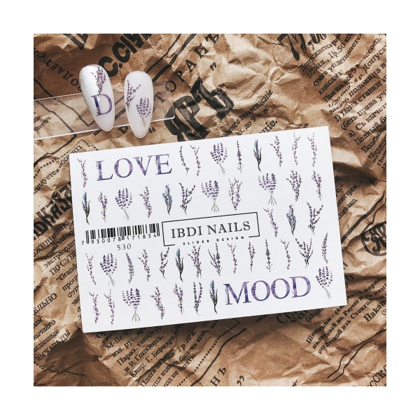 Ibdi Nails Слайдер-дизайн на прозрачной пленке, №530 купить - 0