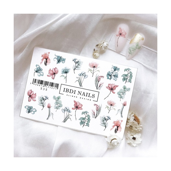 Ibdi Nails Слайдер-дизайн на прозрачной пленке, №535 купить - 0