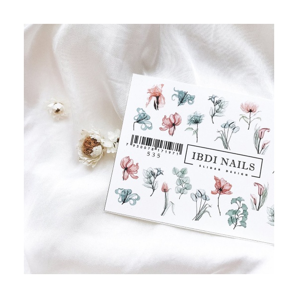 Ibdi Nails Слайдер-дизайн на прозрачной пленке, №535 купить - 0