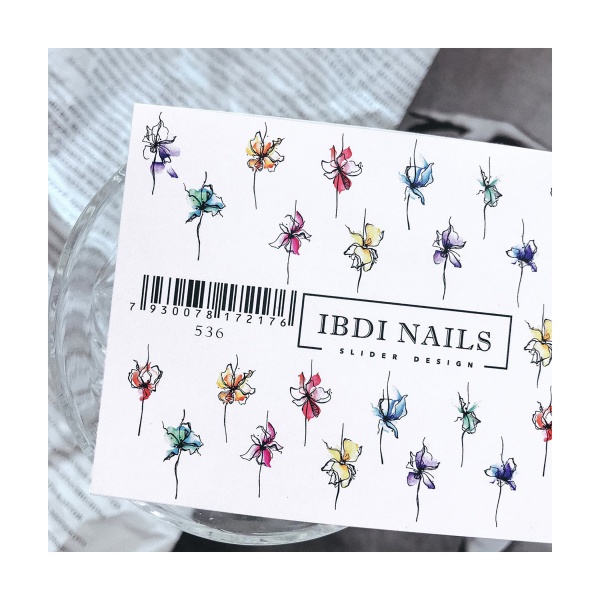 Ibdi Nails Слайдер-дизайн на прозрачной пленке, №536 купить - 0