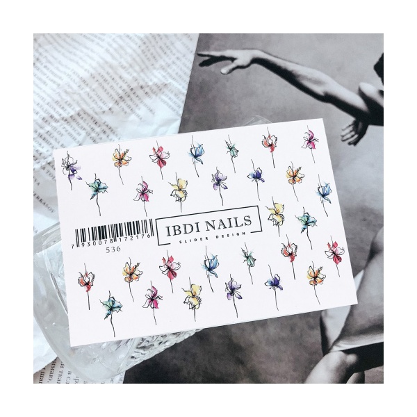 Ibdi Nails Слайдер-дизайн на прозрачной пленке, №536 купить - 0
