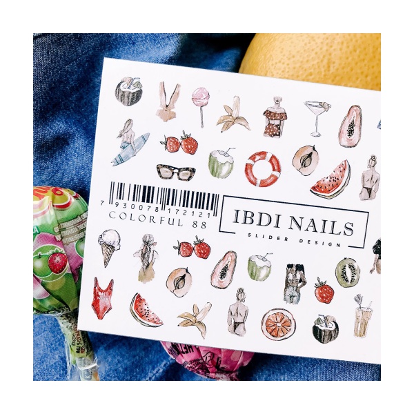 Ibdi Nails Слайдер-дизайн Colorful, №088 купить - 0