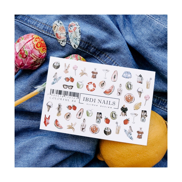 Ibdi Nails Слайдер-дизайн Colorful, №088 купить - 0