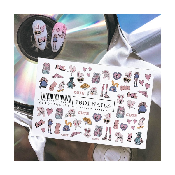 Ibdi Nails Слайдер-дизайн Colorful, №104 купить - 0