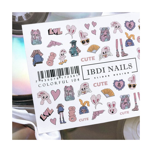 Ibdi Nails Слайдер-дизайн Colorful, №104 купить - 0