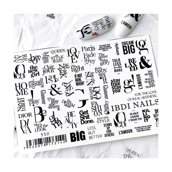 Ibdi Nails Слайдер-дизайн на прозрачной пленке, №550 купить - 0