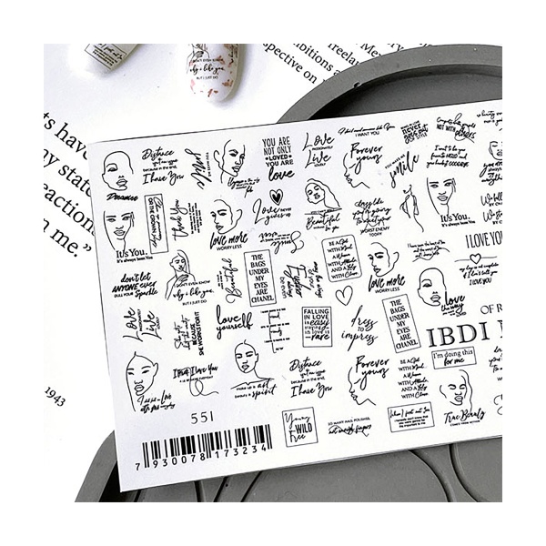 Ibdi Nails Слайдер-дизайн на прозрачной пленке, №551 купить - 0