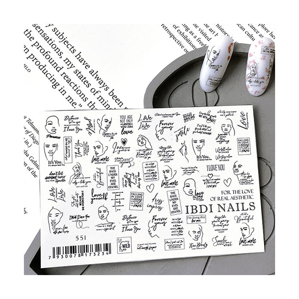 Ibdi Nails Слайдер-дизайн на прозрачной пленке, №551 купить - 0