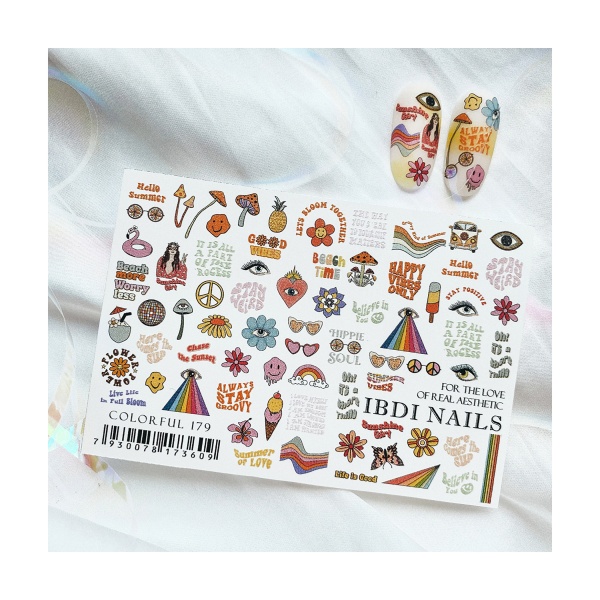 Ibdi Nails Слайдер-дизайн Colorful, №179 купить - 0