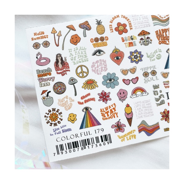 Ibdi Nails Слайдер-дизайн Colorful, №179 купить - 0