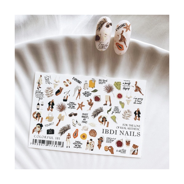 Ibdi Nails Слайдер-дизайн Colorful, №181 купить - 0