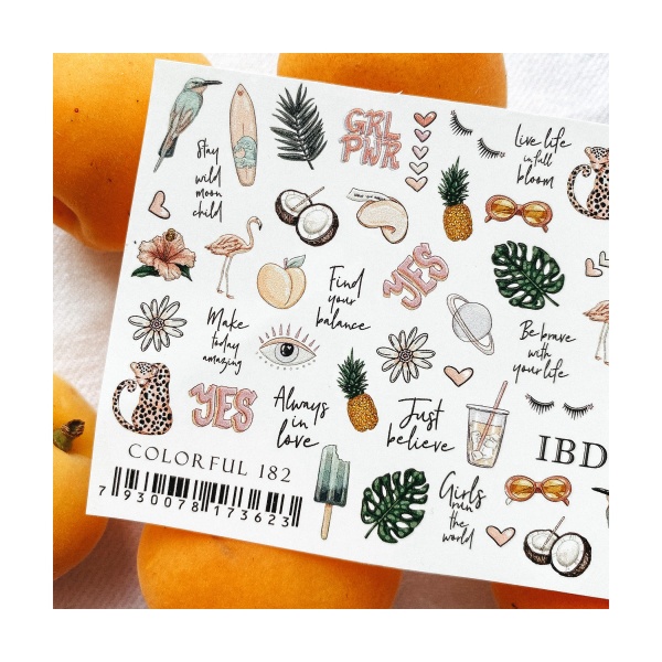 Ibdi Nails Слайдер-дизайн Colorful, №182 купить - 0