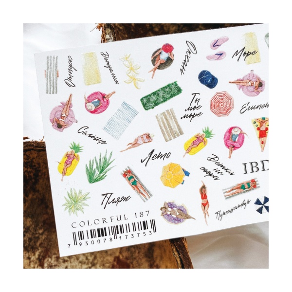 Ibdi Nails Слайдер-дизайн Colorful, №187 купить - 0