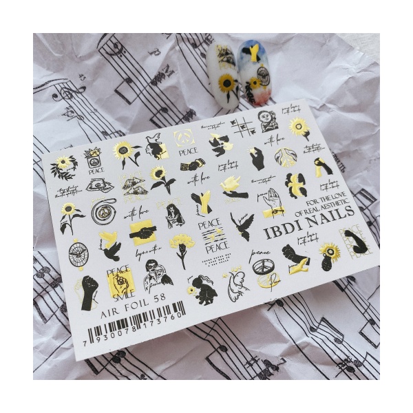 Ibdi Nails Слайдер-дизайн Air Foil, №058 купить - 0