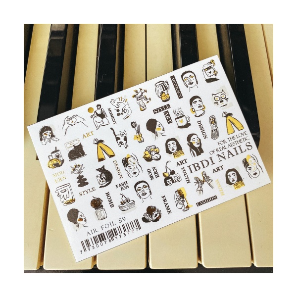 Ibdi Nails Слайдер-дизайн Air Foil, №059 купить - 0