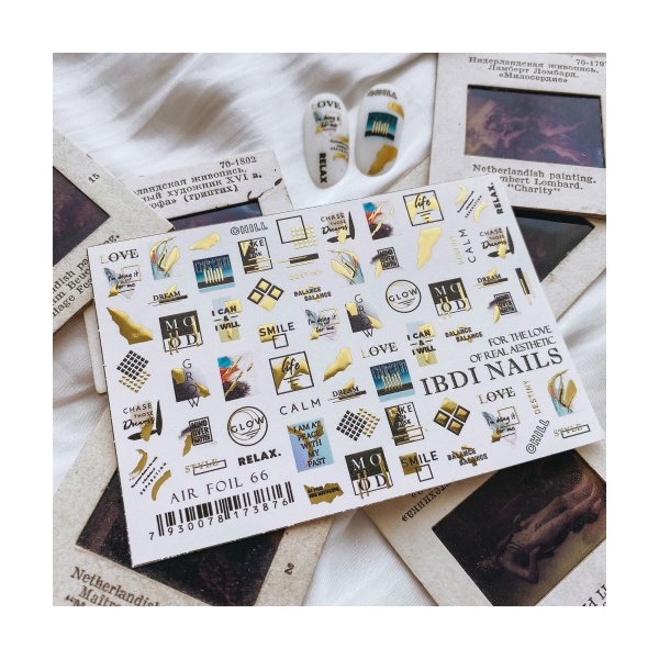 Ibdi Nails Слайдер-дизайн Air Foil, №066 купить - 0