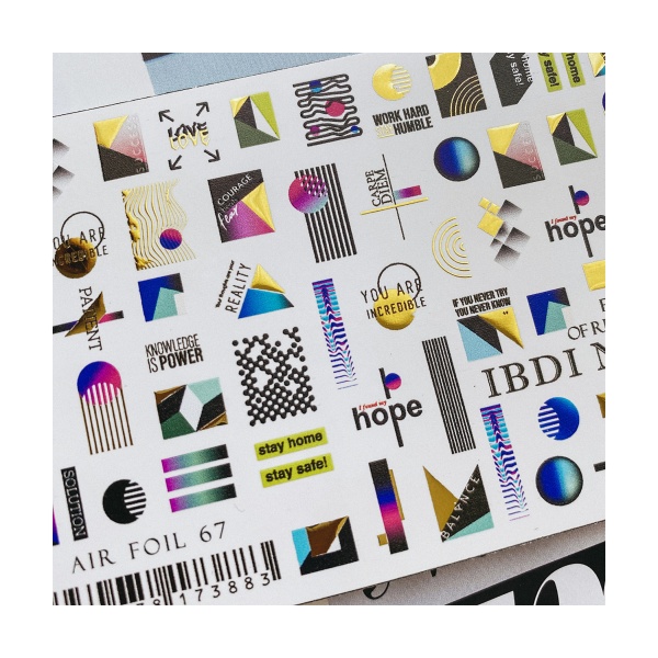 Ibdi Nails Слайдер-дизайн Air Foil, №067 купить - 0