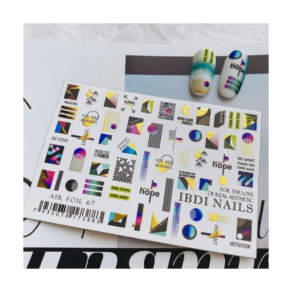 Ibdi Nails Слайдер-дизайн Air Foil, №067 купить - 0