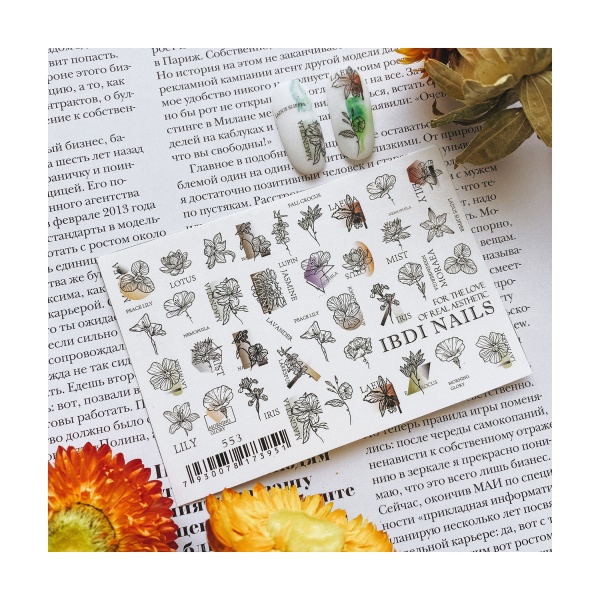 Ibdi Nails Слайдер-дизайн на прозрачной пленке, №553 купить - 0
