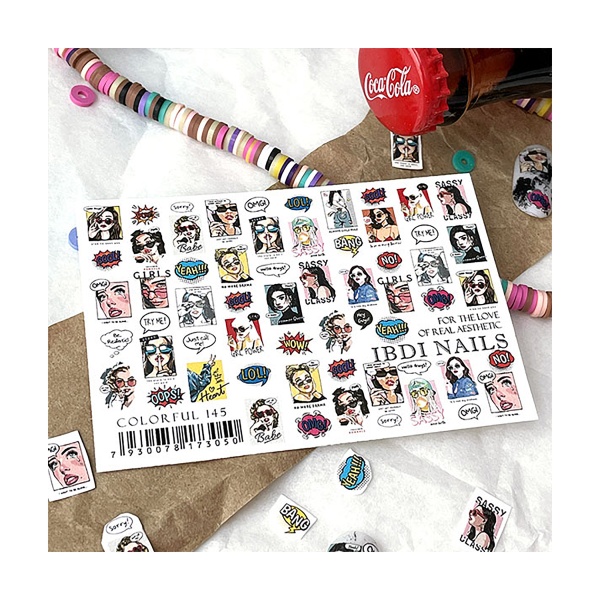 Ibdi Nails Слайдер-дизайн Colorful, №145 купить - 0