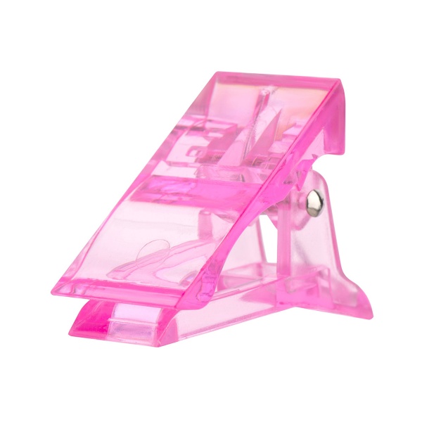 Irisk Professional Зажим-прищепка для фиксации верхних форм, Б600-15-02 Прозрачно-розовая, пластиковая купить - 0