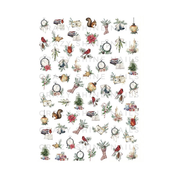 Crazy Shine Nails Слайдер-дизайн Mini, №1040 Новый Год Сказка купить - 0