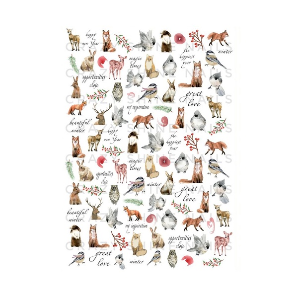 Crazy Shine Nails Слайдер-дизайн Mini, №1049 Лесные жители купить - 0