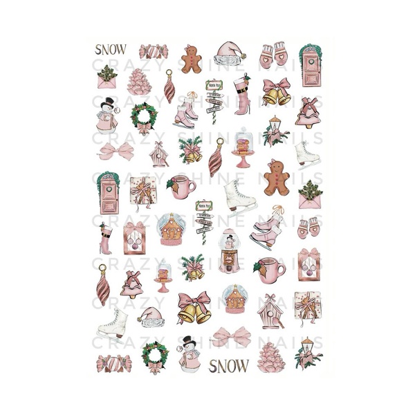 Crazy Shine Nails Слайдер-дизайн Mini, №1058 Новый Год Нежность купить - 0