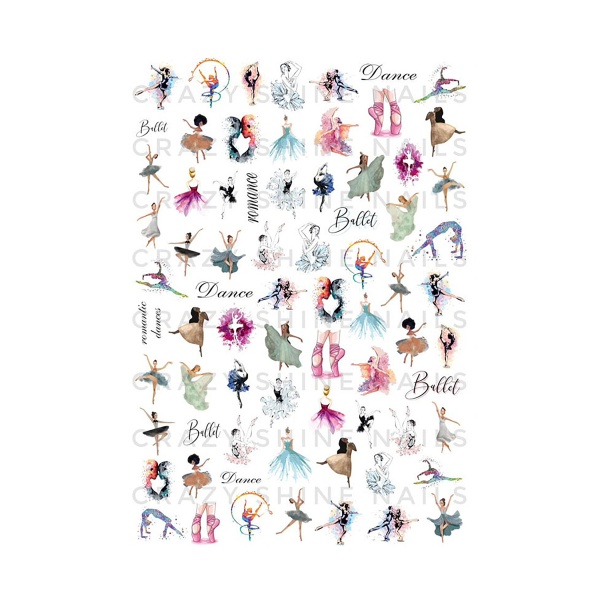 Crazy Shine Nails Слайдер-дизайн Mini, №1076 Балерины купить - 0