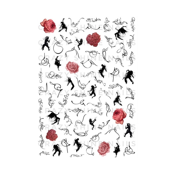 Crazy Shine Nails Слайдер-дизайн Mini, №1083 Движения купить - 0