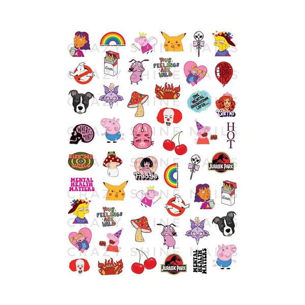 Crazy Shine Nails Слайдер-дизайн Mini, №1095 Мультики купить - 0