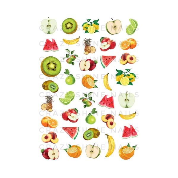 Crazy Shine Nails Слайдер-дизайн Mini, №1157 Фрукты 2 купить - 0