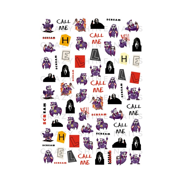 Crazy Shine Nails Слайдер-дизайн Mini, №1204 Крик купить - 0