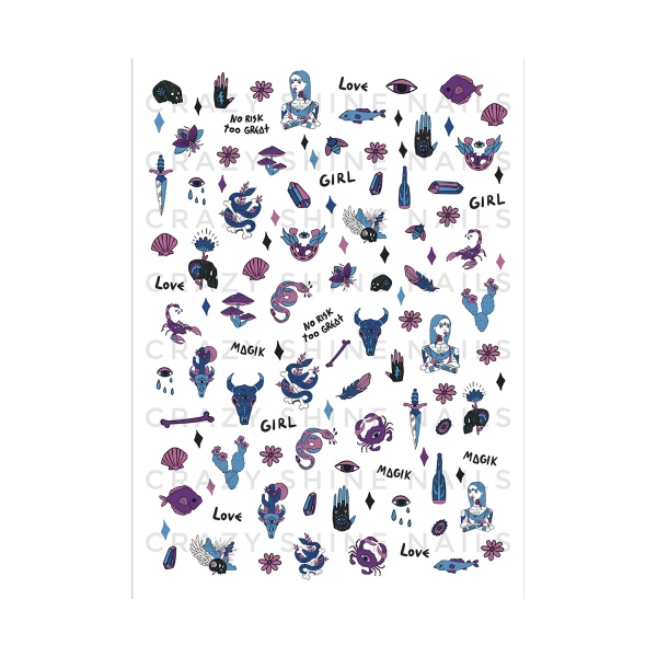 Crazy Shine Nails Слайдер-дизайн, №2005 Магия купить - 0