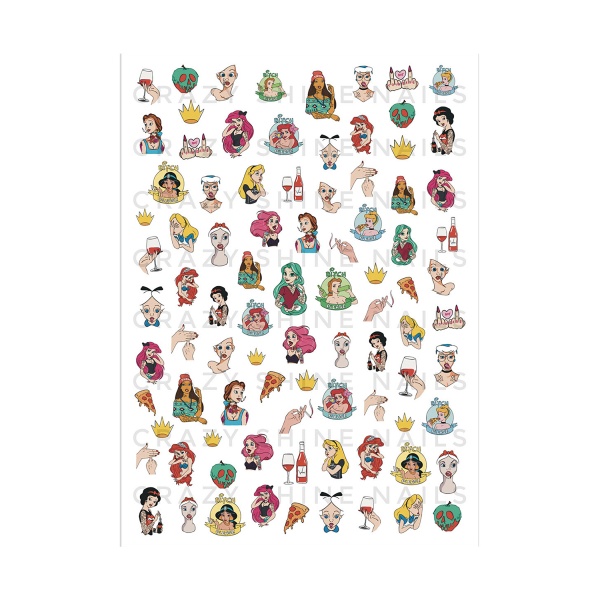 Crazy Shine Nails Слайдер-дизайн, №2017 Принцессы купить - 0