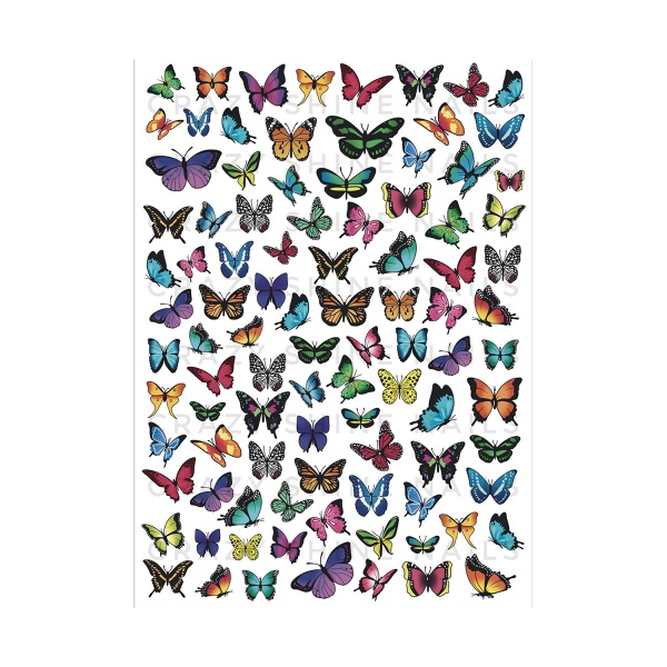 Crazy Shine Nails Слайдер-дизайн, №2024 Бабочки 2 купить - 0