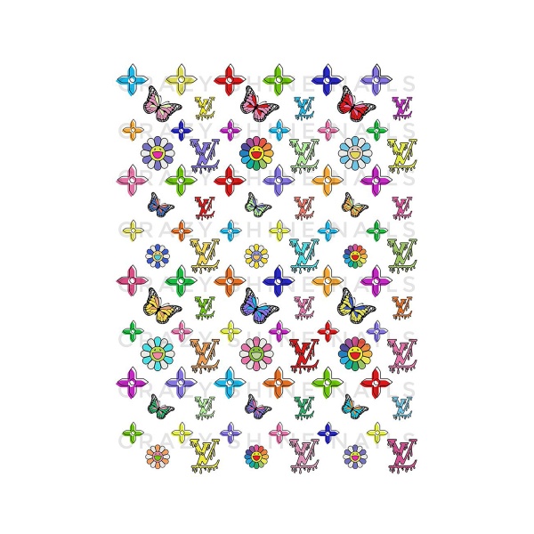 Crazy Shine Nails Слайдер-дизайн, №2033 Луи Виттон LV купить - 0