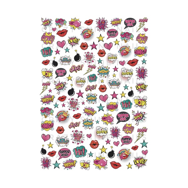 Crazy Shine Nails Слайдер-дизайн, №2037 Взрыв красок купить - 0