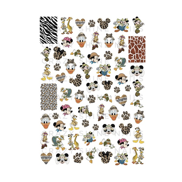 Crazy Shine Nails Слайдер-дизайн, №2063 Микки сафари купить - 0