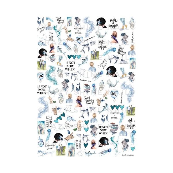 Crazy Shine Nails Слайдер-дизайн, №2156 Океан купить - 0