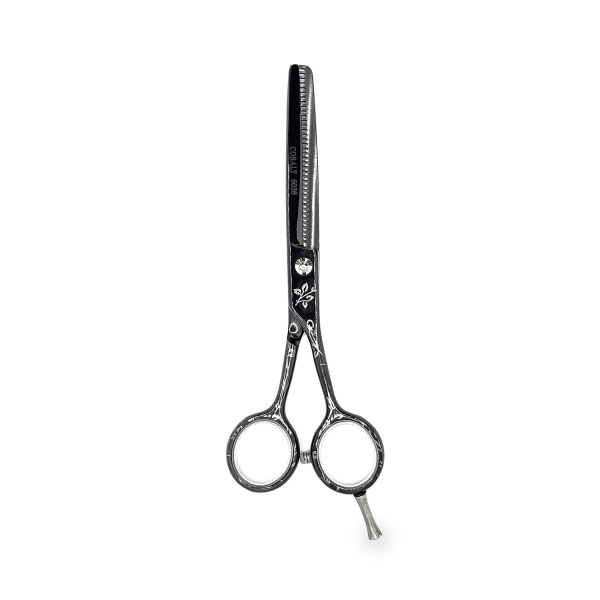 Cobalt Парикмахерские ножницы филировочные, 6038, 6″, чёрные цветы купить - 0