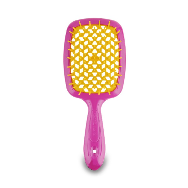 Janeke Щетка двуцветная Superbrush, розово-желтая, 17,5 x 7 x 3 см купить - 0