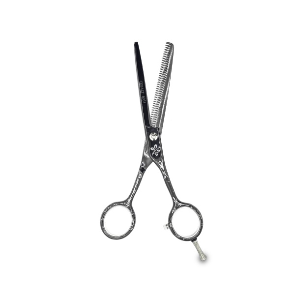 Cobalt Парикмахерские ножницы филировочные, 6038, 6″, чёрные цветы купить - 0