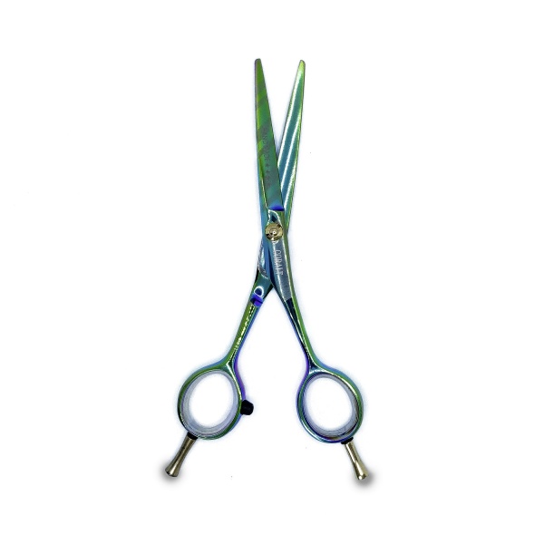 Cobalt Парикмахерские ножницы прямые, DIE01-55, 5.5″, зеленые с белыми полосками купить - 0